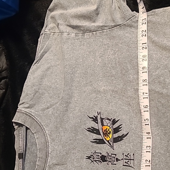 NEW! Akaza Demon Slayer graphic t-shirt. Grey Wash, xl, Unisex - Picture 5 of 6